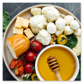 Wine and cheese tasting with vineyard and alpine view